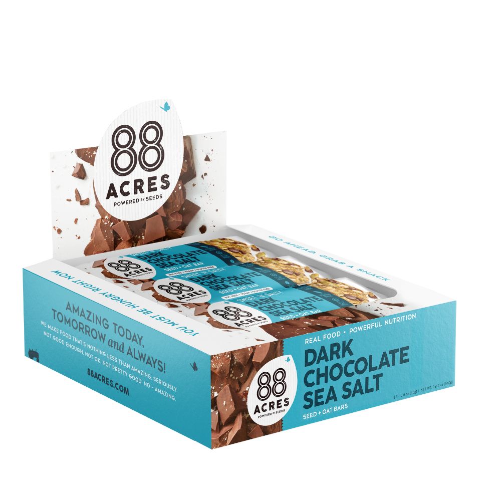 88 Acres Dark Choc Sea Salt Bar full case