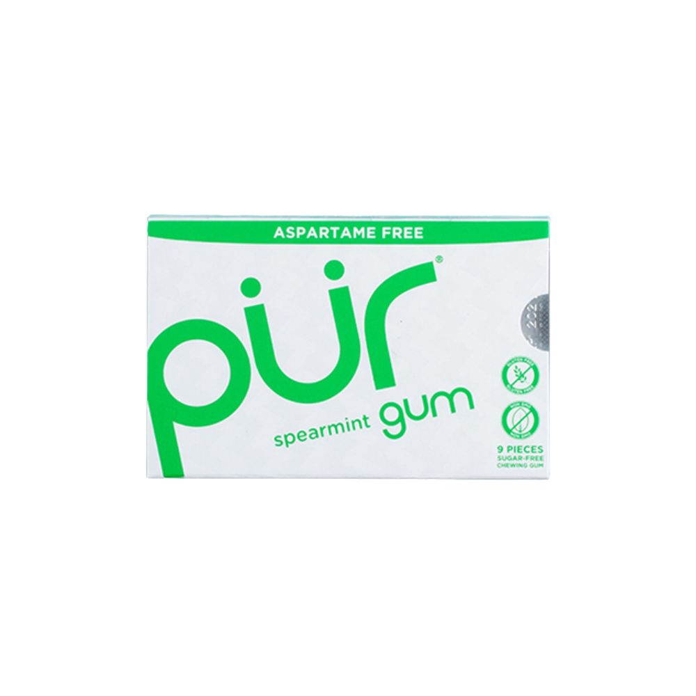 PUR Spearmint Gum Blister Pack 9pc