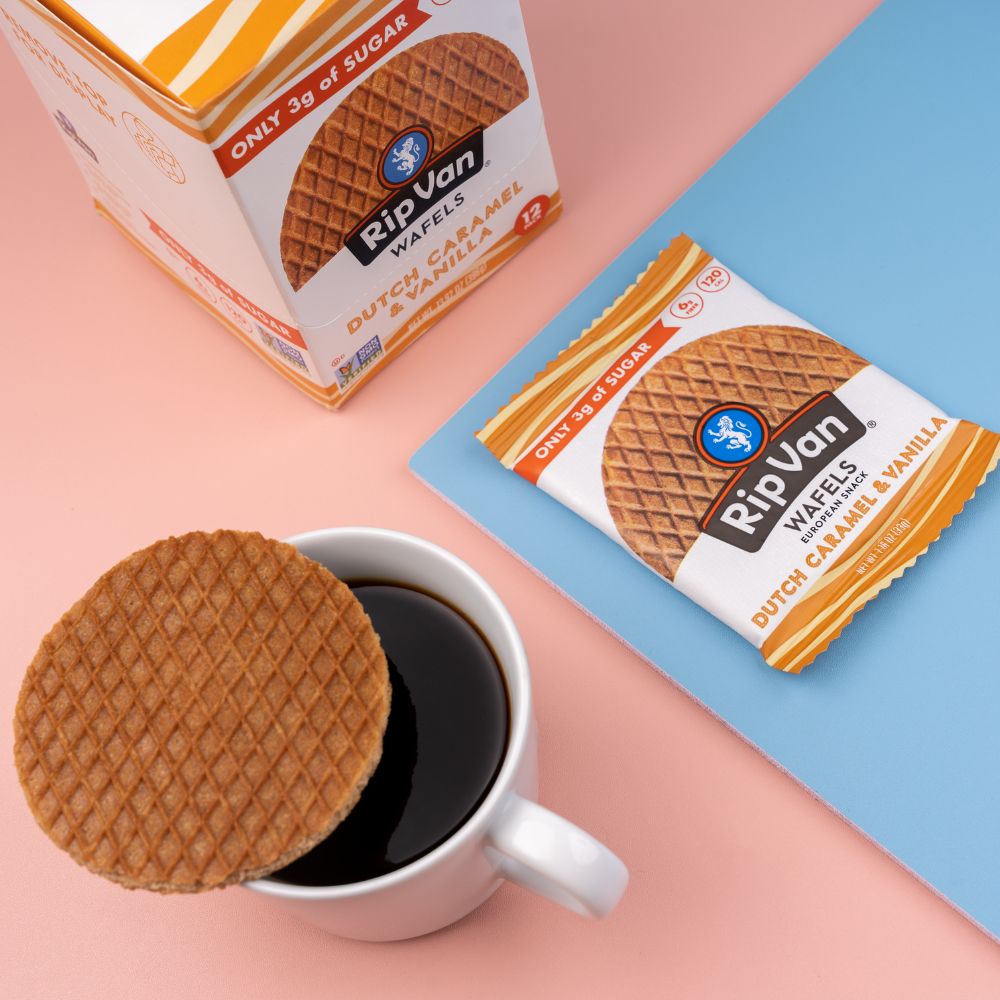 Rip Van Dutch Caramel &amp; Vanilla Stroopwafel Cookies 1.16oz lifestyle image