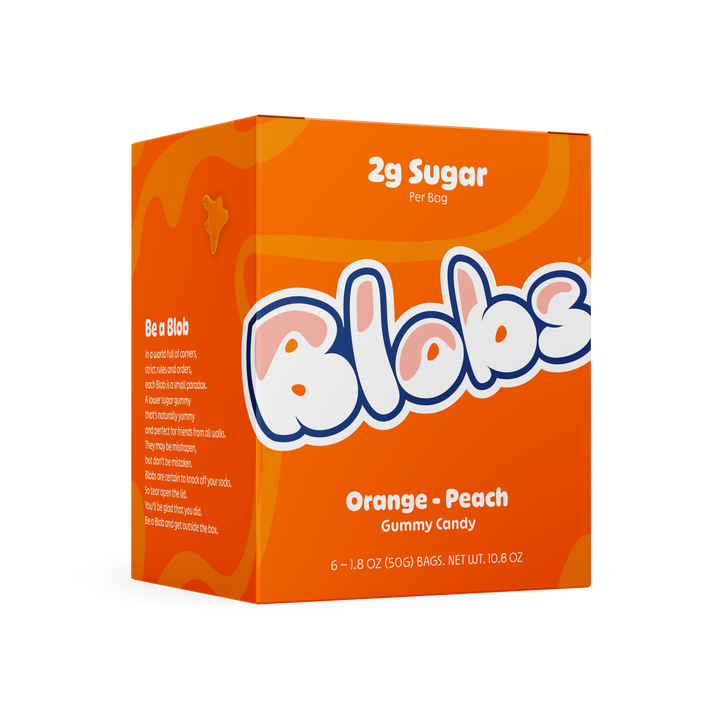 Blobs Orange Peach Gummy Candy 1.8oz (6ct)