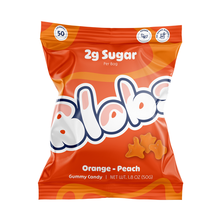 Blobs Orange Peach Gummy Candy 1.8oz (6ct)