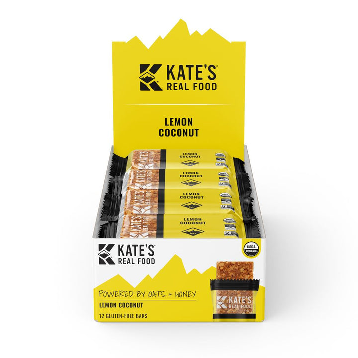 Kate's Real Food Lemon Coconut Oat Energy Bar 2.2oz (12ct) Full case