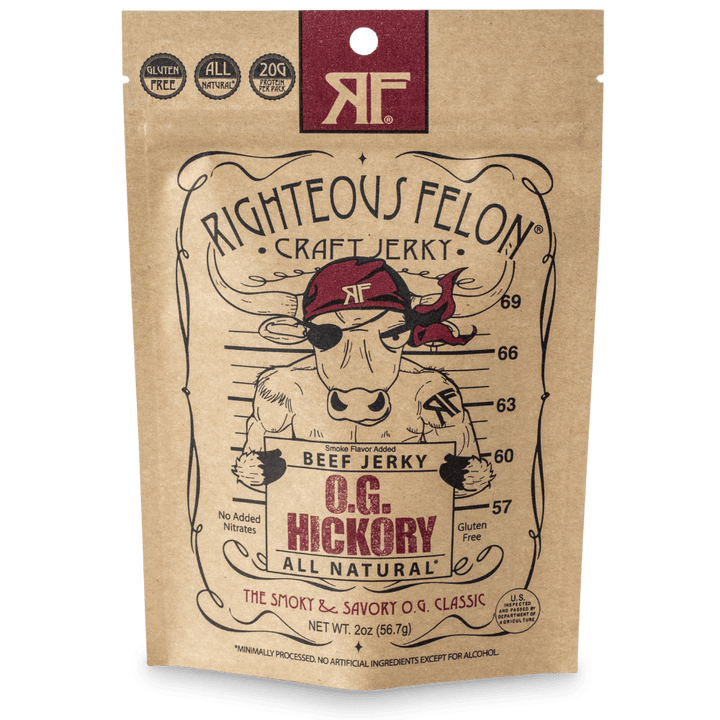 Righteous Felon O.G. Hickory Beef Jerky 2oz (8ct)