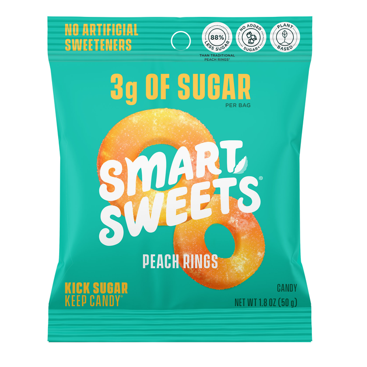 SmartSweets Peach Rings 1.8oz