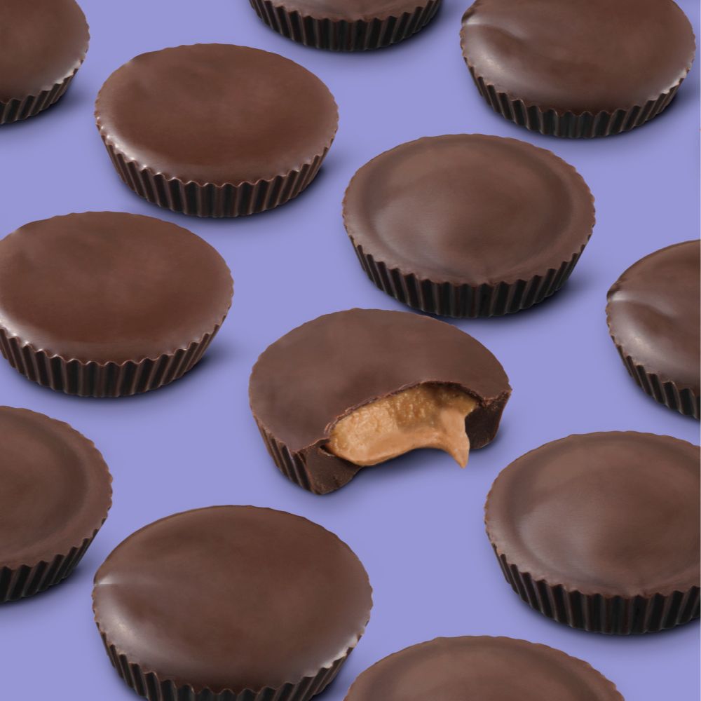 UnReal Mini Dark Chocolate Almond Butter Cups 0.5oz lifestyle image