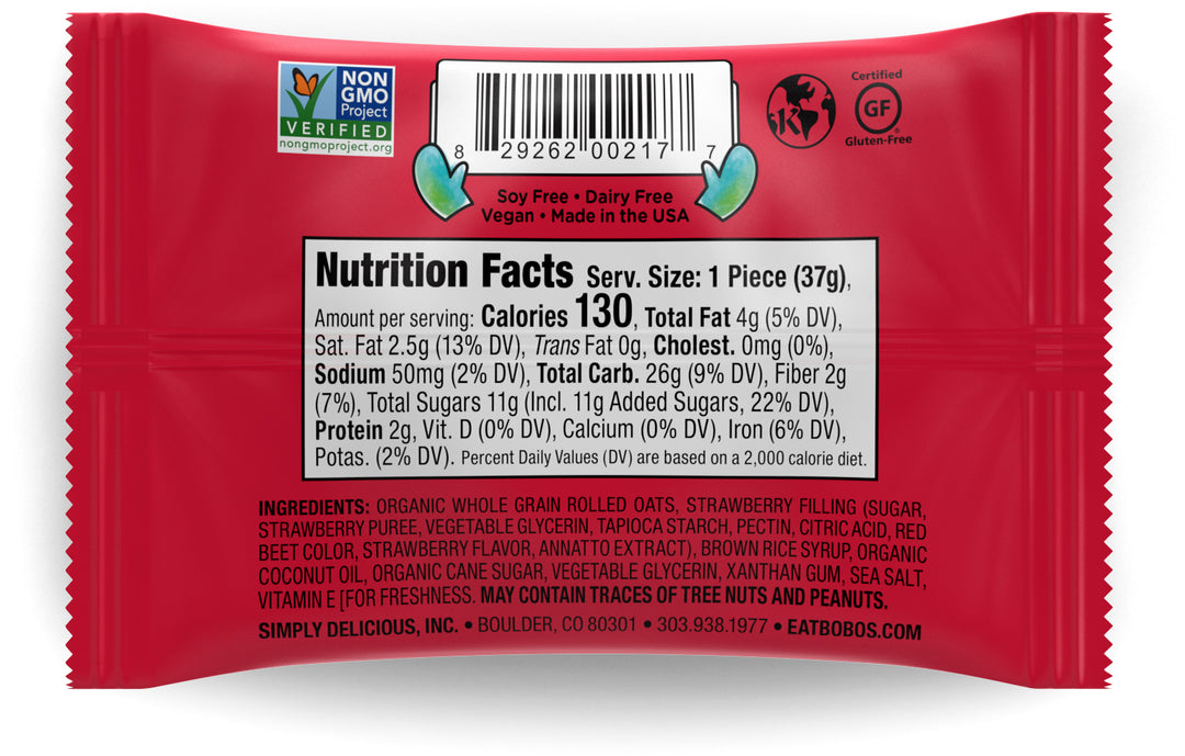 Bobo's Strawberry Stuff'd Oat Bites 1.3oz (25ct)