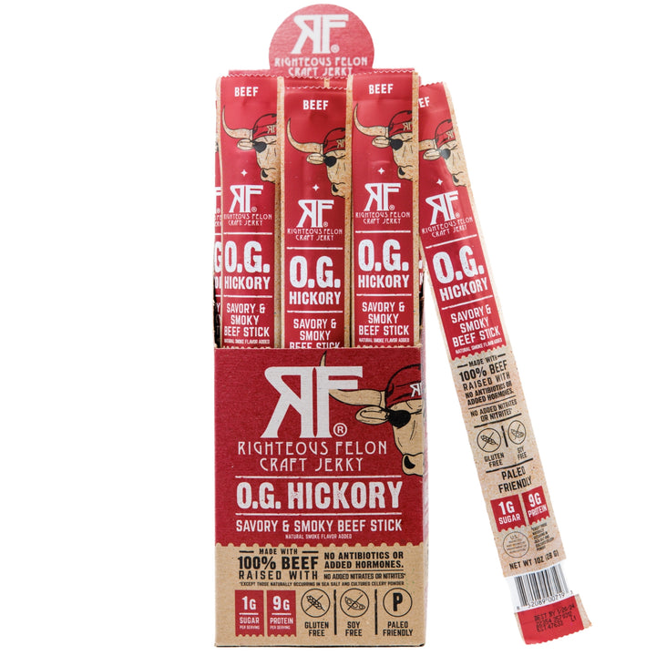 Righteous Felon O.G. Hickory Beef Stick 1oz (24ct)