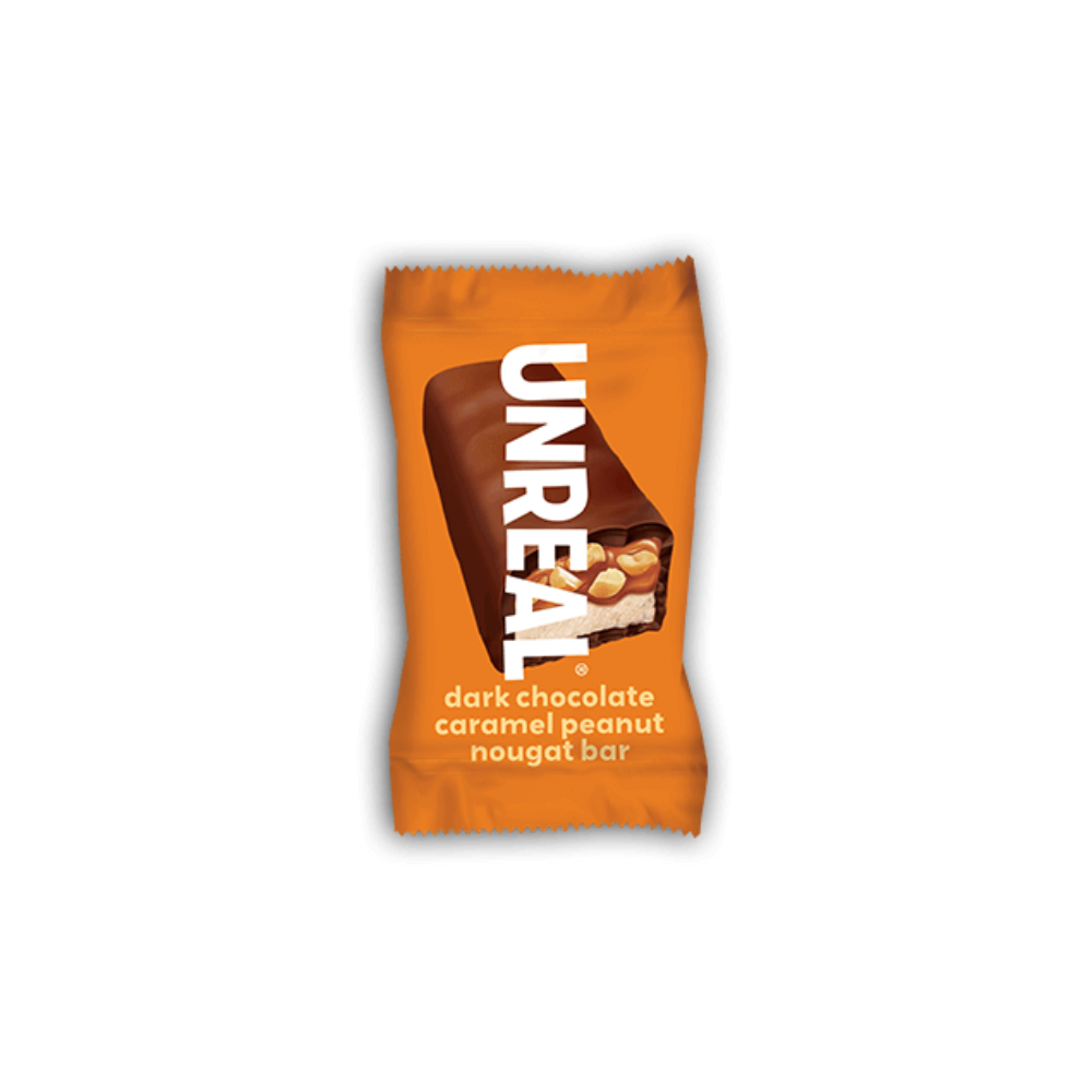 UnReal Mini Bites Dark Chocolate Peanut RTZN Bars (30c - 0.5oz Brand Caramel Nougat Strategy